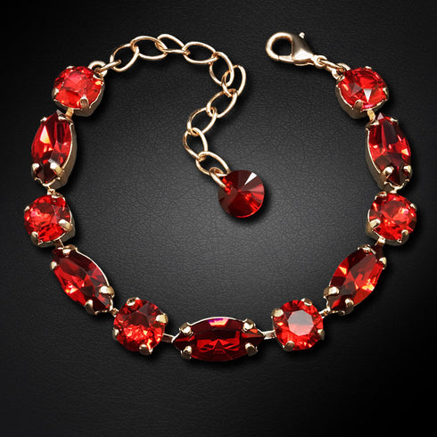 Браслет "Šiks II (Scarlet)" с кристаллами Swarovski™